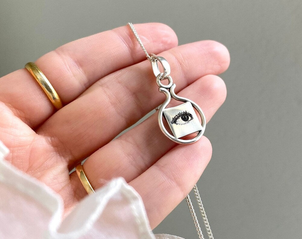 Engraved Lover’s Eye Necklace (reversible)