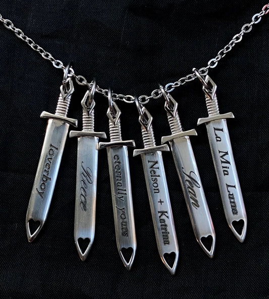 Custom Dagger Pendant, Custom Sword Pendant